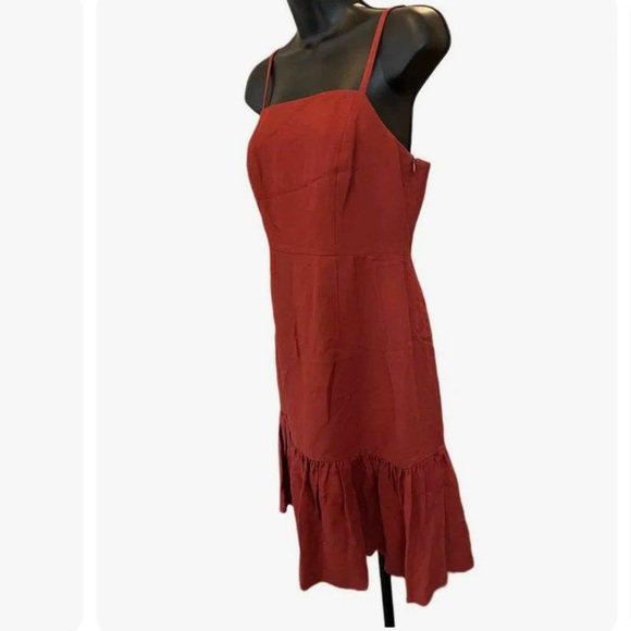 Club Morocco Rust Ruffle Hem Midi - Picture 2 of 2